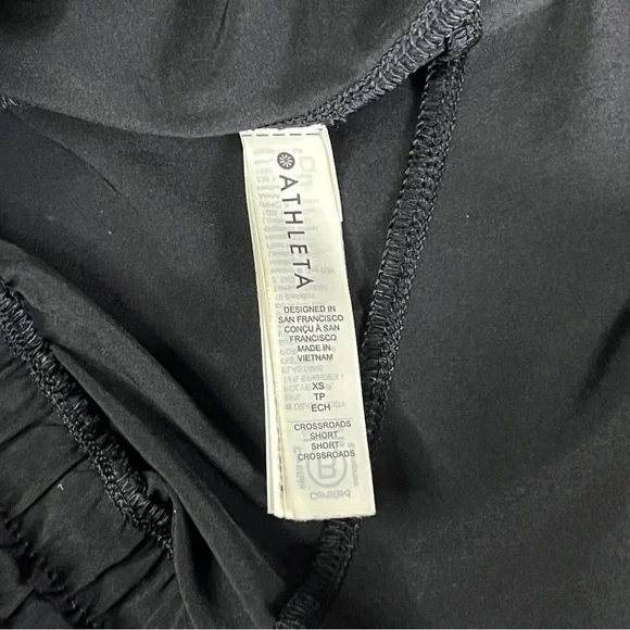 Athleta Black Crossroads High Rise Featherweight Athletic Shorts Women’s Size XS - Picture 5 of 11